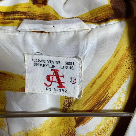 Vintage  Abstract Painting White Mini Shirt Dress‎ 12 - Picture 3 of 7